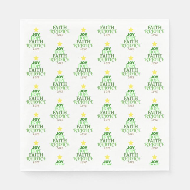 Guardanapo De Papel Palavras de Natal Árvore de Natal (Frente)