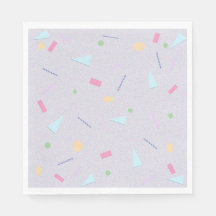 Pale Purple 80s Impressão Napkins