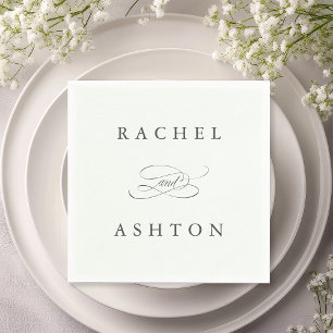 Guardanapo De Papel Pale Verde Simples Casamento Elegante Napkins