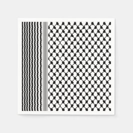 Guardanapo De Papel Palestino Hatta Keffiyeh Kufiya Folk (2 Padrão)