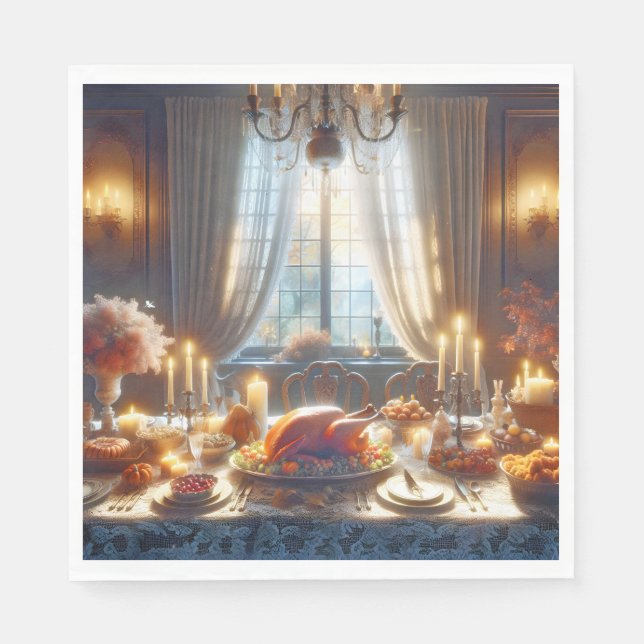 Guardanapo De Papel Palestra de Ação de Graças na Turquia (Frente)