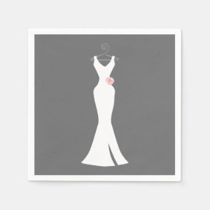 Guardanapo De Papel Palhaço branco elegante na Cinza - Design simples