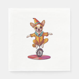 Guardanapo De Papel Palhaço Chihuahua - Cachorro do Circo Engraçado