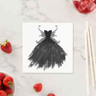 Guardanapo De Papel Palhaço preto de fada gótica Gótico Vampiro Glam