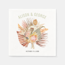 Guardanapo De Papel Palhetas secas e ervas-palmeiras sagradas Casament