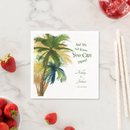 Guardanapo De Papel Palm Tree Beach Wedkins