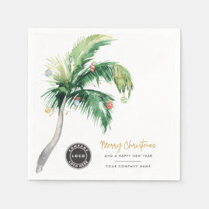 Guardanapo De Papel Palm Tree Business Logo Festa de Natal