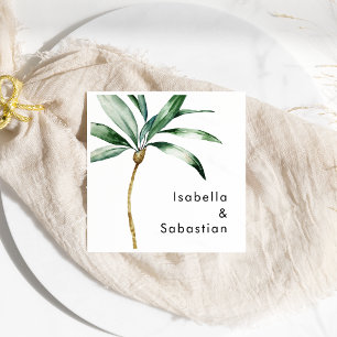 Guardanapo De Papel Palm Tree Destino Casamento Napkin