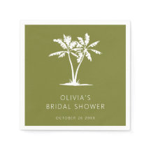 Palma Tropical E Chá de panela De Praia Napkins