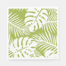 Palma Verde Tropical Folha de Papel Napkin