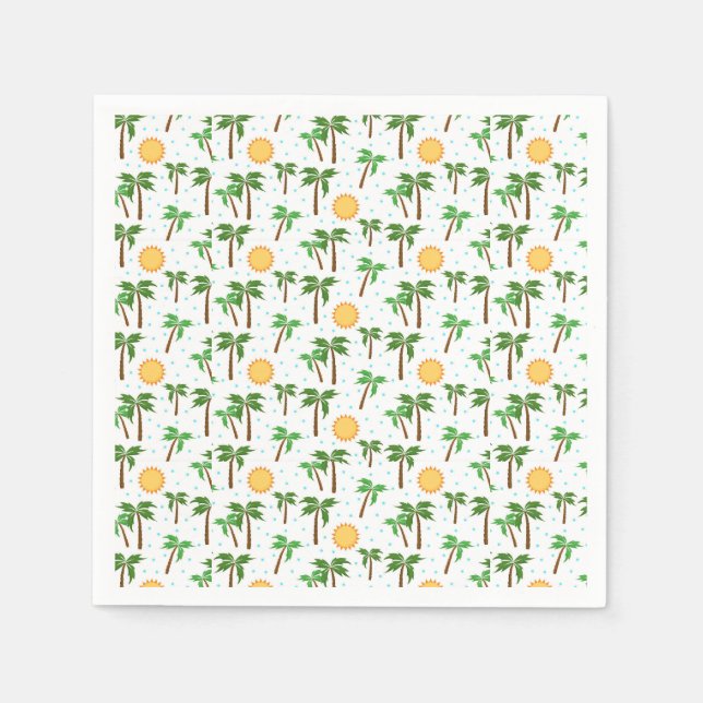 Guardanapo De Papel Palmeiras e Sol (Frente)