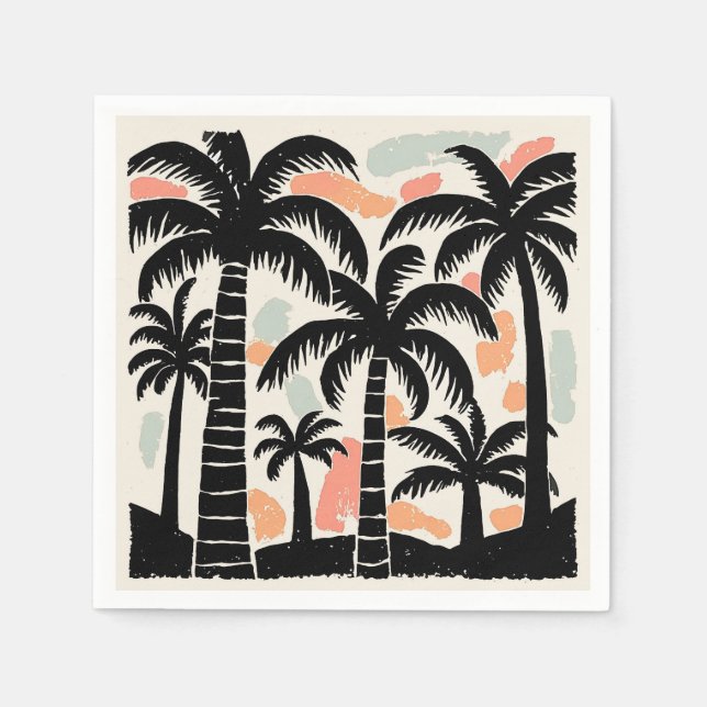 Guardanapo De Papel Palmeiras Tropicais (Frente)