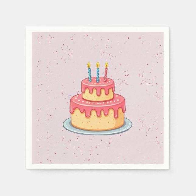 Guardanapo De Papel Panda Birthday (Frente)