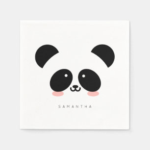 Guardanapo De Papel Panda Kawaii Adicione Seu Nome