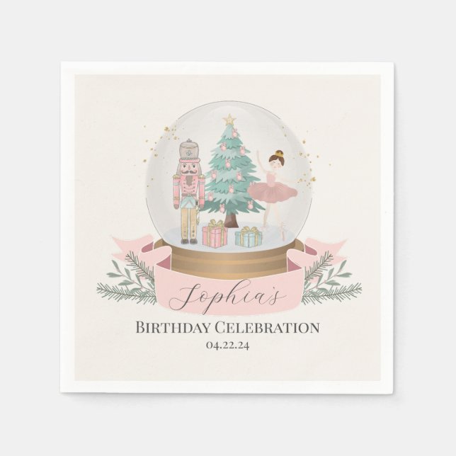 Guardanapo De Papel pano de mesa de festa de aniversário de natal de q (Frente)