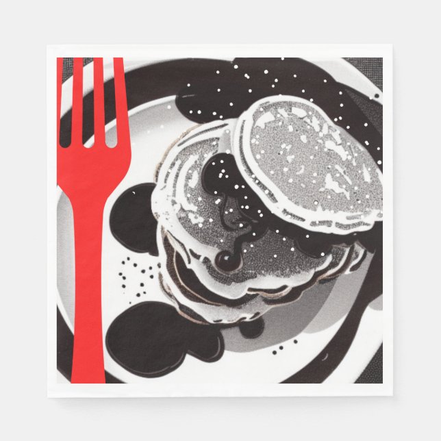 Guardanapo De Papel Panquecas e Papel de Forja (Frente)