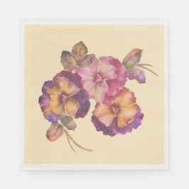 Guardanapo De Papel Pansy Flower Paper Napkin
