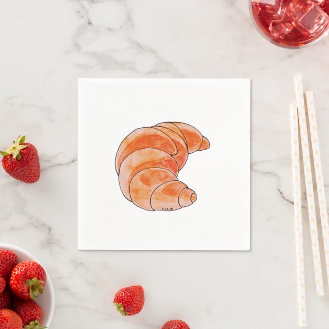 Guardanapo De Papel pão croissant castanho (Insitu)