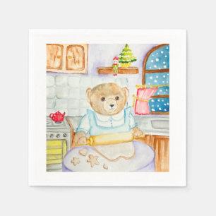 Guardanapo De Papel Pão de gengibre assar de urso