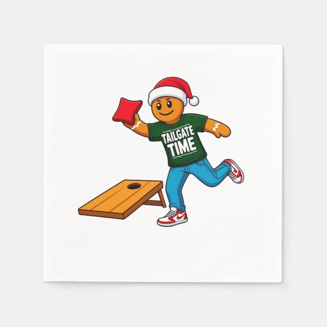 Guardanapo De Papel Pão de Mel Cornhole Natal Esporte Feriado (Frente)