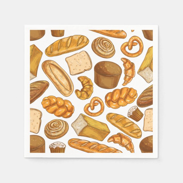 Guardanapo De Papel Pão e pastelaria, padaria (Frente)