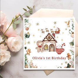 Guardanapo De Papel Pão Verde Cookies de Natal Aniversário