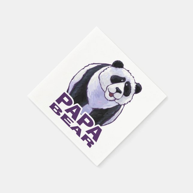 Guardanapo De Papel Papa Panda Bear (Canto)