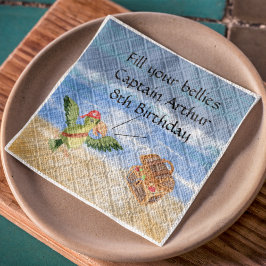 Guardanapo De Papel Papagaio do tesouro do partido pirata