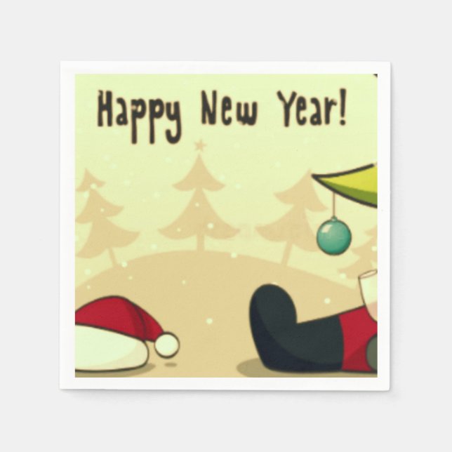 Guardanapo De Papel Papagaios, coquetel padrão (Frente)