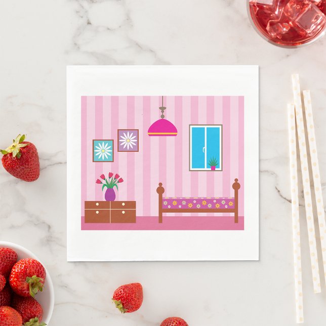 Guardanapo De Papel Papagaios cor-de-rosa (Criador carregado)