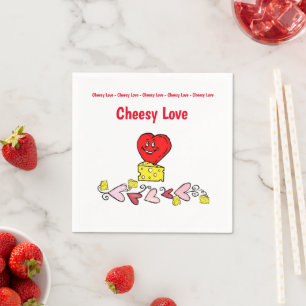 Guardanapo De Papel Papagaios, Corações Vermelhos Cheesy Love