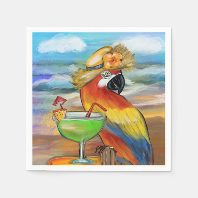 Guardanapo De Papel Papagaios de Festa (Frente)