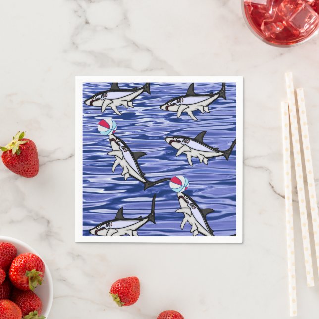 Guardanapo De Papel Papagaios, Tubarões Oceanos (Insitu)