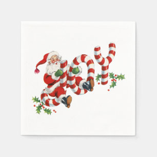 Guardanapo De Papel Papai Noel Alegria Vintage