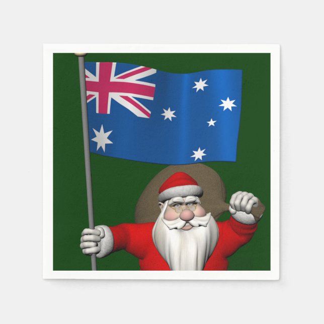 Guardanapo De Papel Papai Noel, Alferes Da Austrália (Frente)