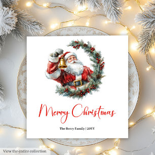 Guardanapo De Papel Papai Noel Chic Fofo Festas Alegre Natal