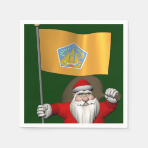 Guardanapo De Papel Papai Noel Com Alferes De Bali