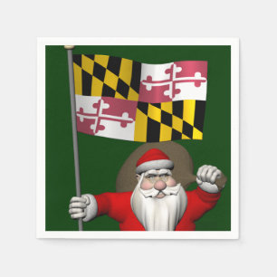 Guardanapo De Papel Papai Noel Com Alferes De Maryland