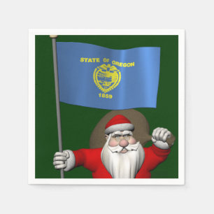 Guardanapo De Papel Papai Noel Com Alferes De Oregon
