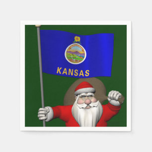 Guardanapo De Papel Papai Noel Com Alferes Do Kansas