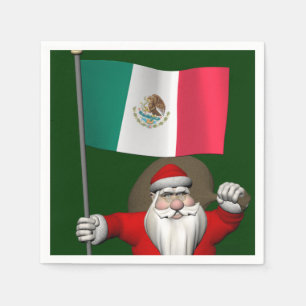 Guardanapo De Papel Papai Noel Com Alferes Do México