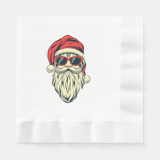 Guardanapo De Papel papai noel com óculos (Frente)