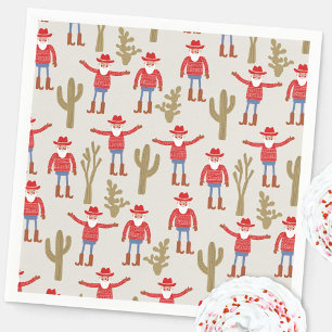 Guardanapo De Papel Papai Noel Cowboy Natal Western