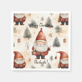 Guardanapo De Papel Papai Noel de Natal em Aquarela 2 - 