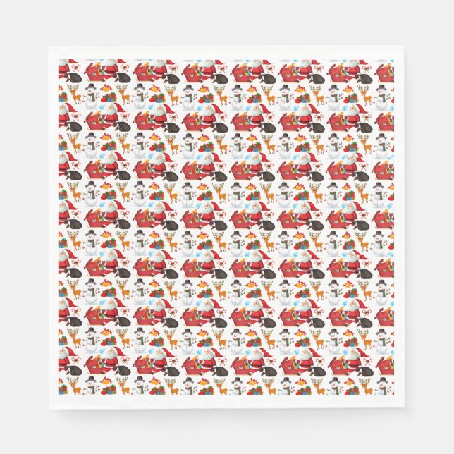 Guardanapo De Papel Papai Noel de Natal Napkin (Frente)
