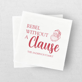 Guardanapo De Papel Papai Noel do Natal Sem Uma Cláusula Rebelde