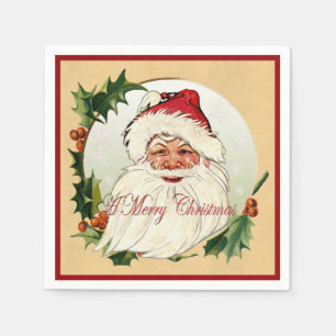 Guardanapo De Papel Papai noel do vintage no quadro