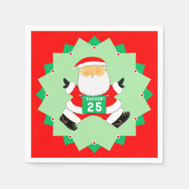 Guardanapo De Papel Papai Noel Engraçado Correndo