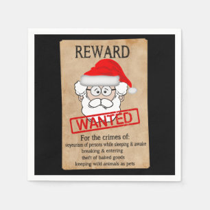 Guardanapo De Papel Papai Noel engraçado quis o poster