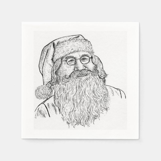 Guardanapo De Papel Papai Noel impresso personalizado (Frente)